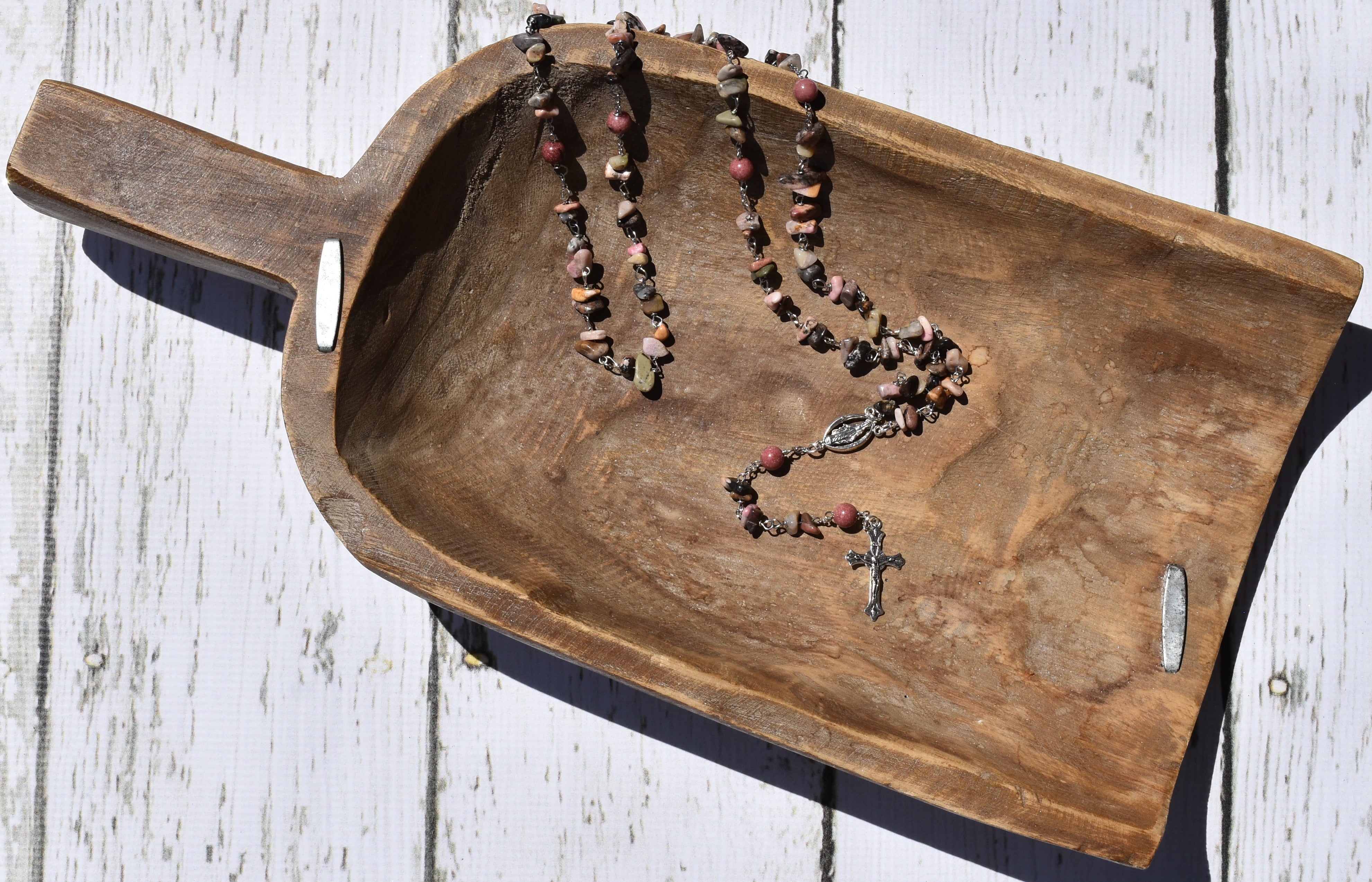 Rosary handcrafted by designer Caroline Riepler