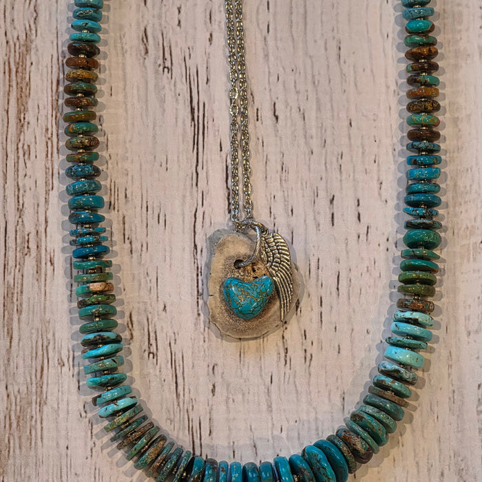 Turquoise Wing Antler Necklace Kit