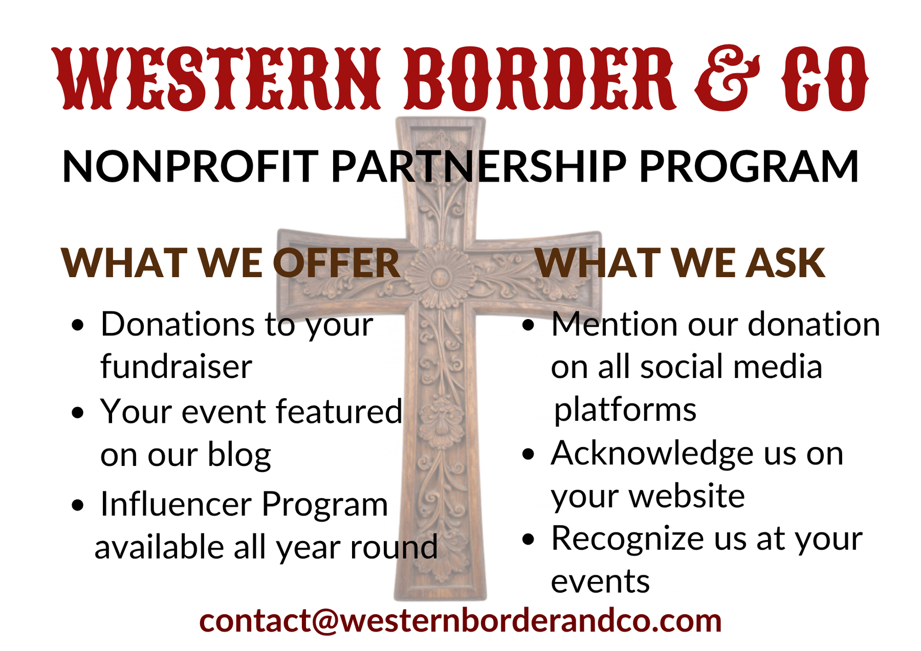 Nonprofit Partnership Program with Western Border and Co