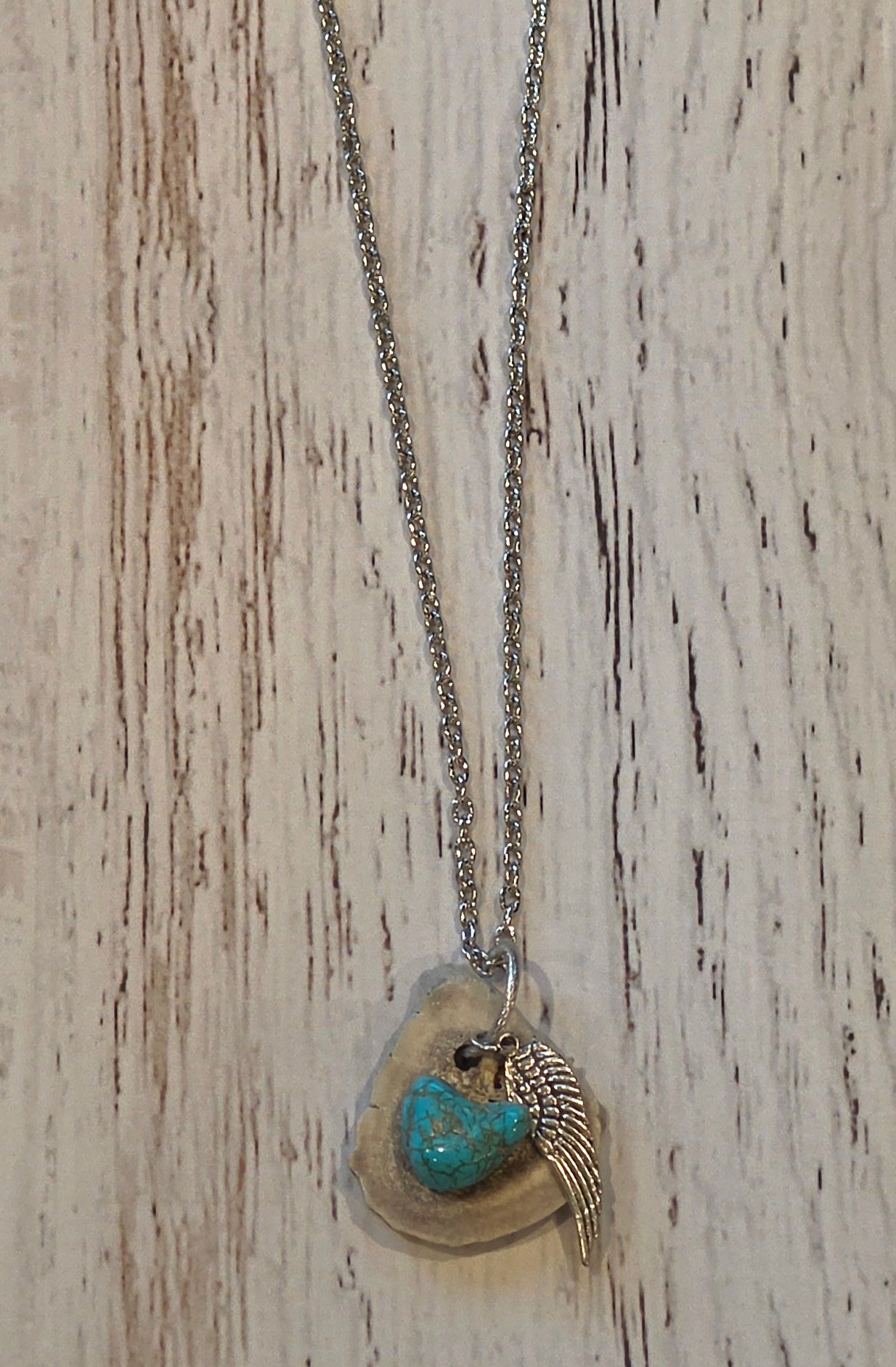 Turquoise Angel Wing Antler Necklace Jewelry Kit Free Video Tutorial