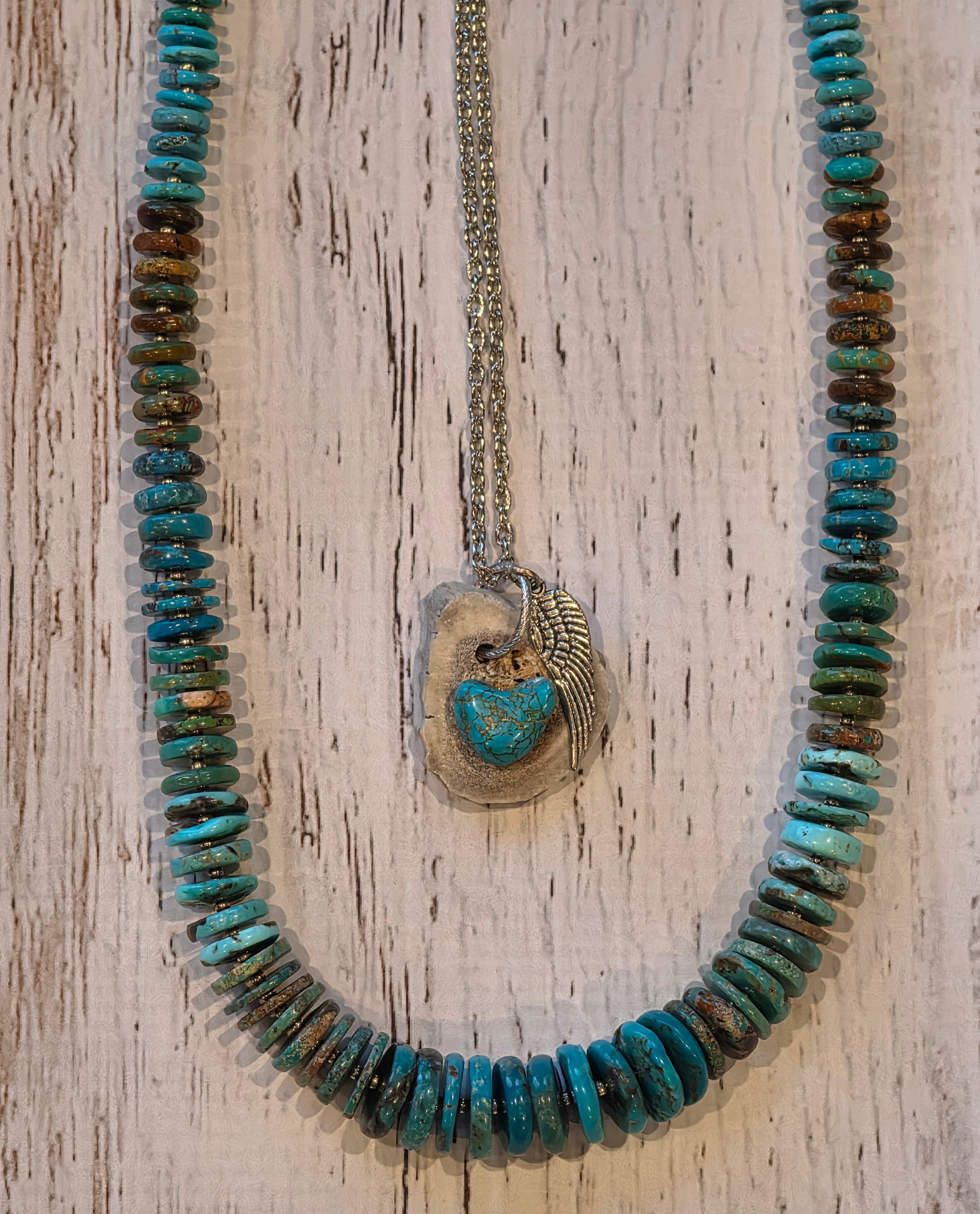Turquoise Angel Wing Antler Necklace Jewelry Kit Free Video Tutorial