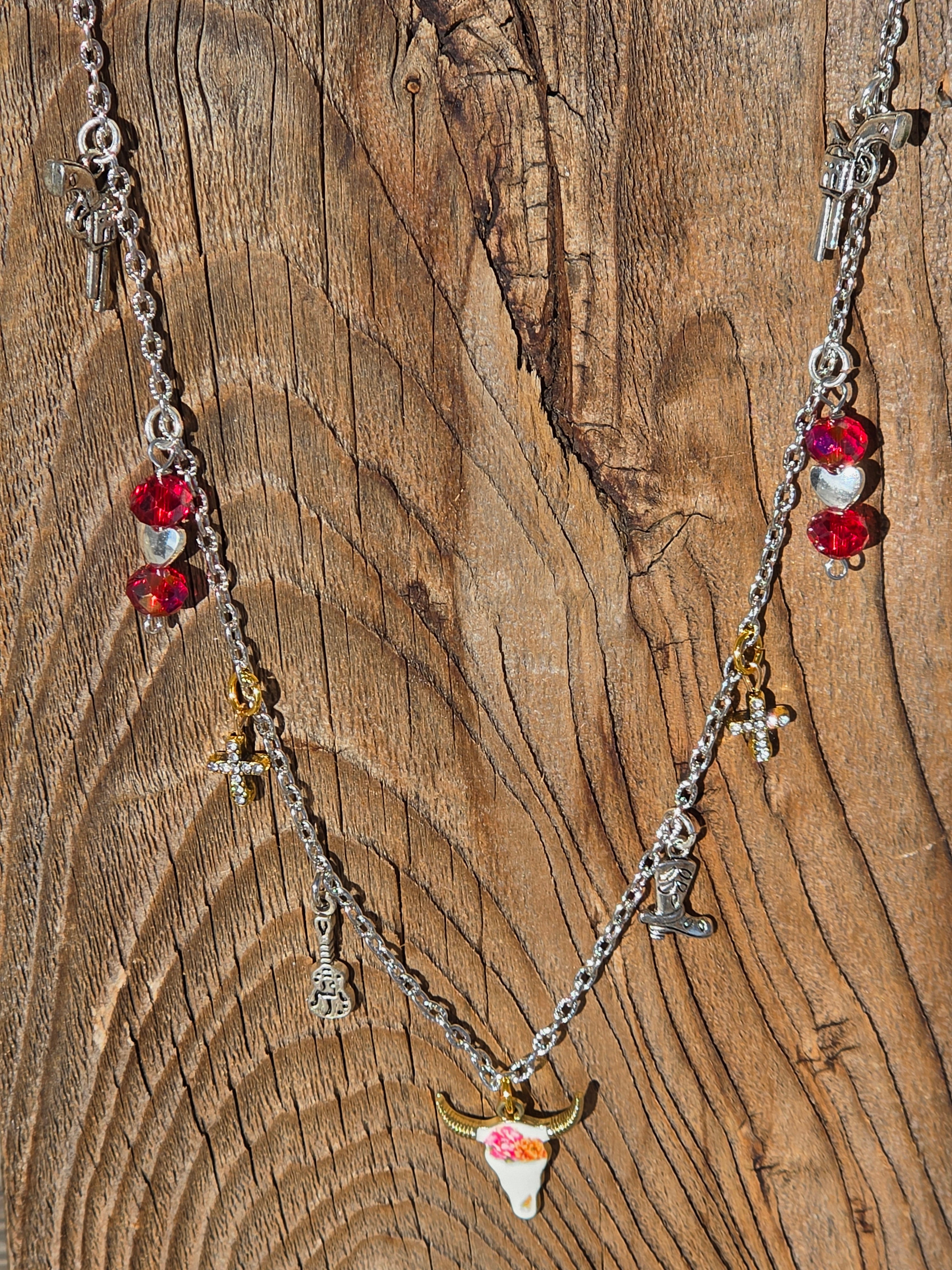 Cow Skull Charm Necklace Party Kit
