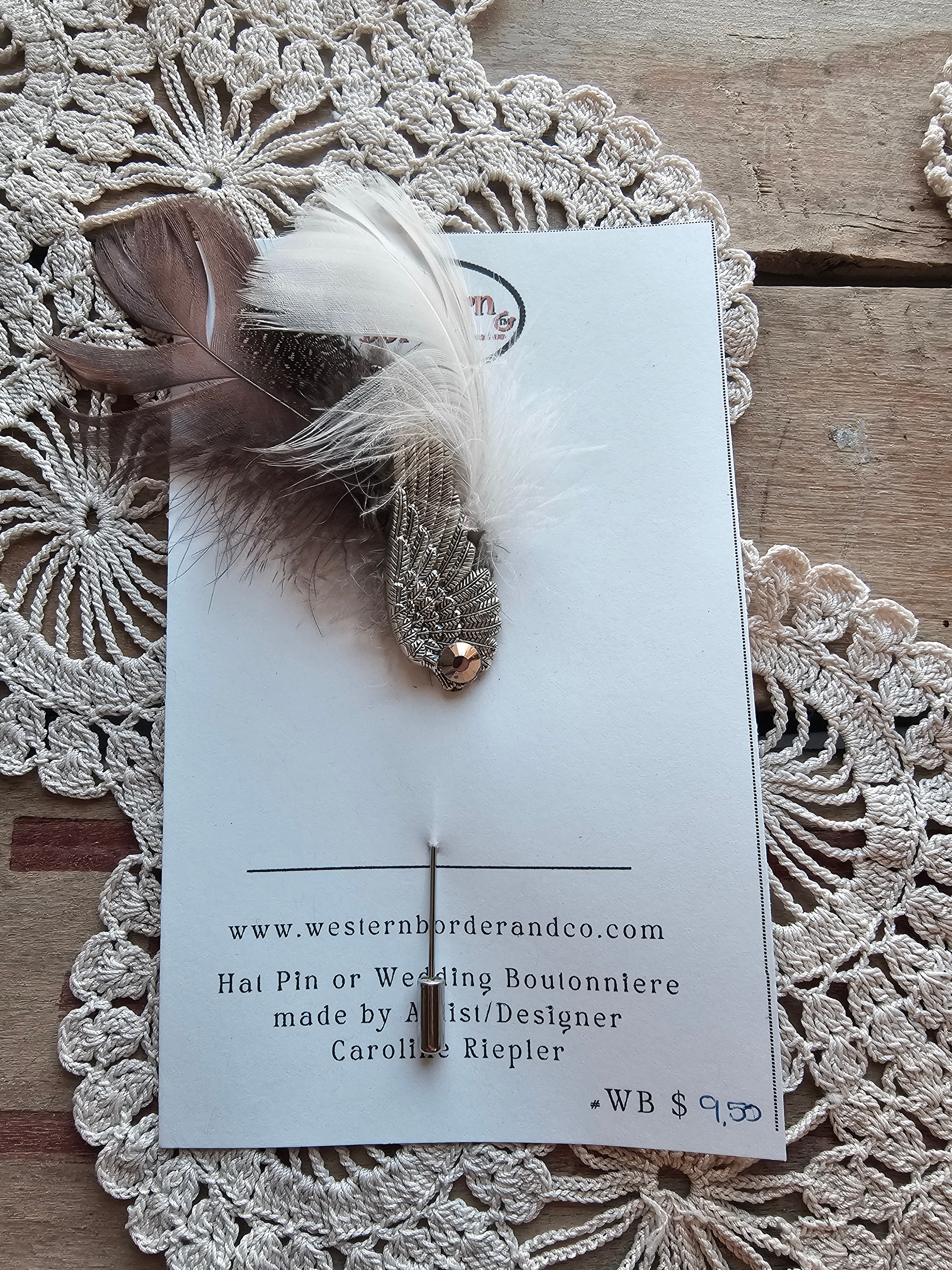 Hat Pin Angel Wing and Feathers