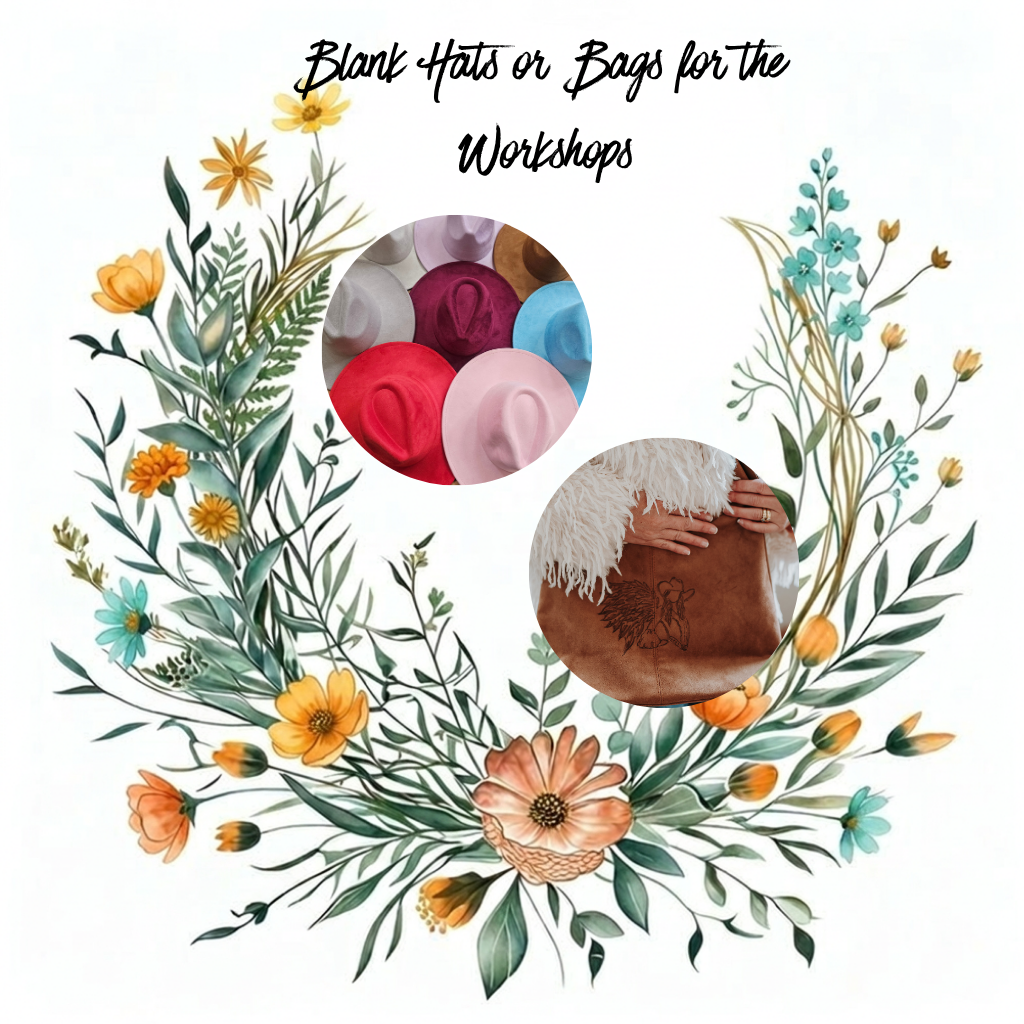 Blank Hats or Blank Bags for WORKSHOP ONLY order  Pick either a Hat or Bag (These are not shipped to you)