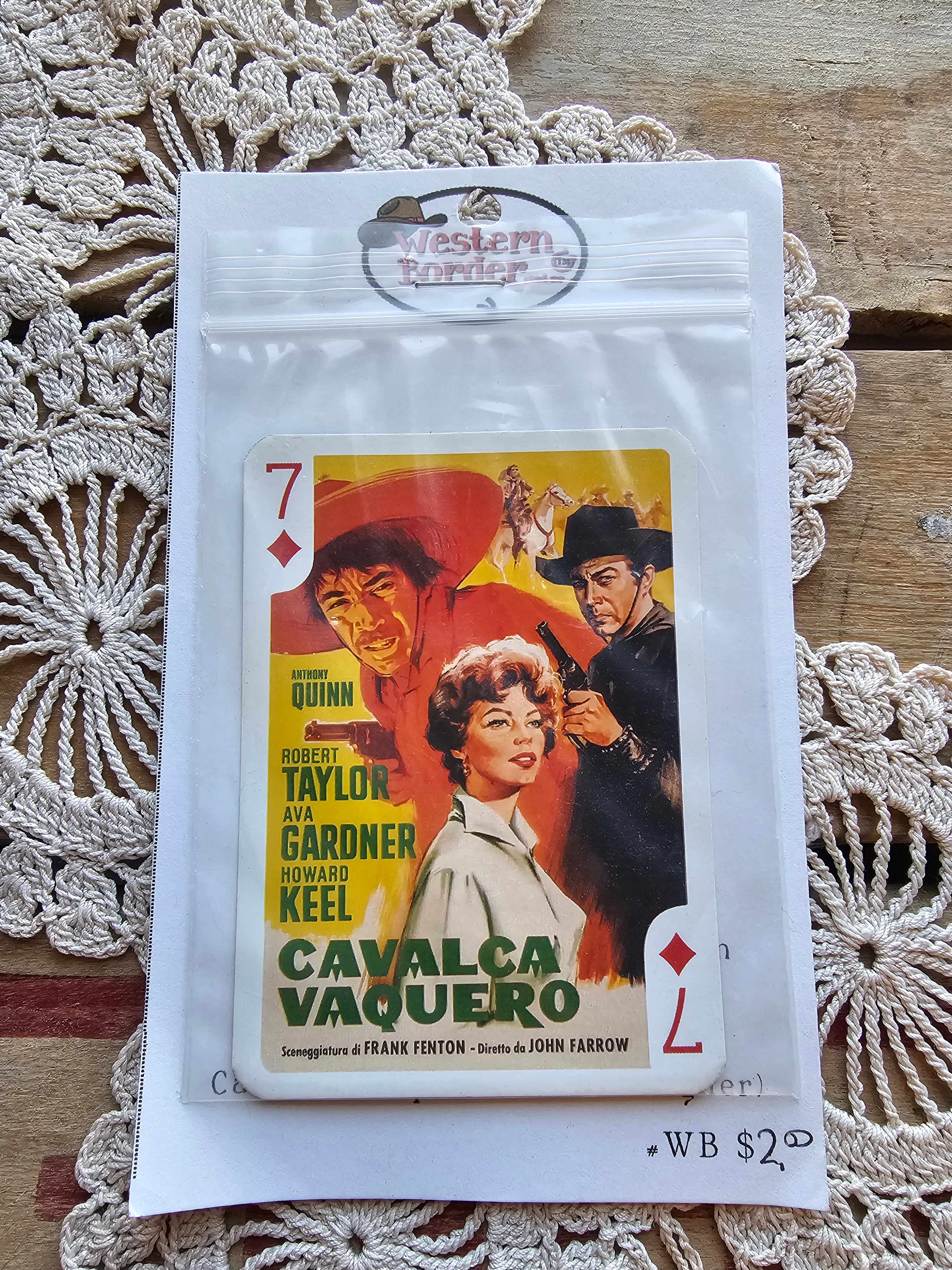 Designer Player Cards for Decoration on any Hats (Cavalca Vaquero)