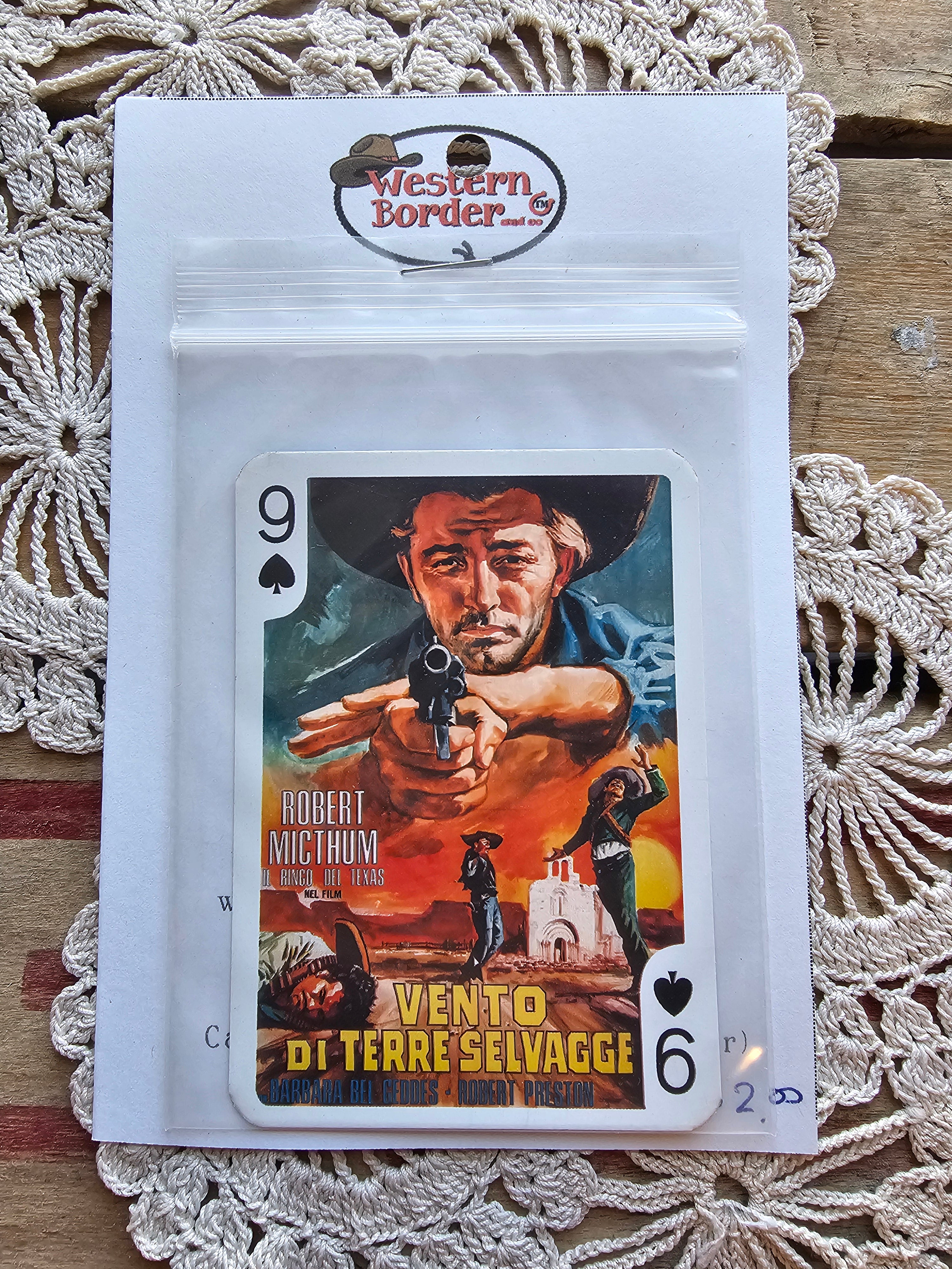 Designer Player Cards for Decoration on any Hats (Robert Micthum Vento Di Terre Selvagge)