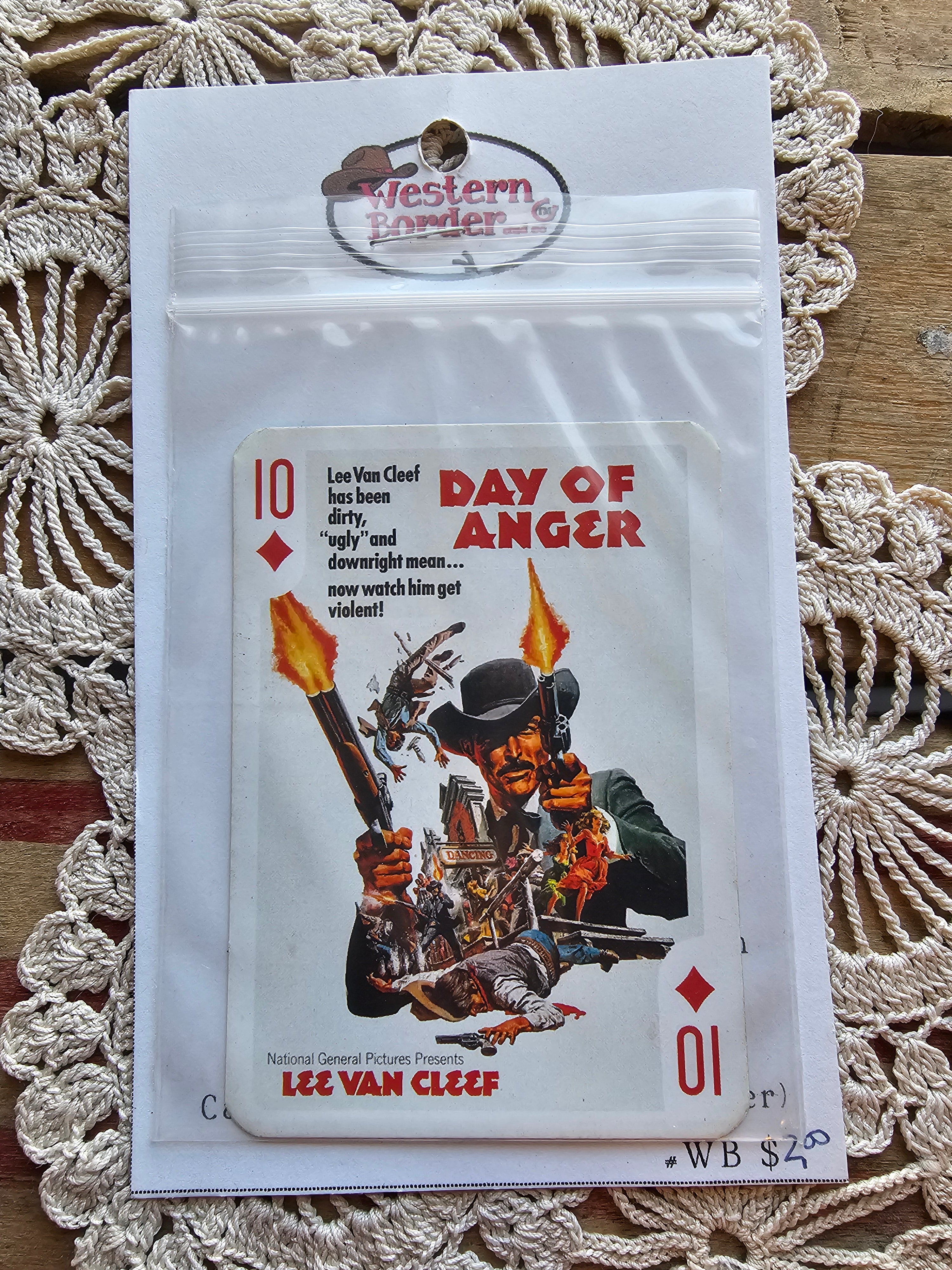 Designer Player Cards for Decoration on any Hats (Day of Anger Cowboy Film)