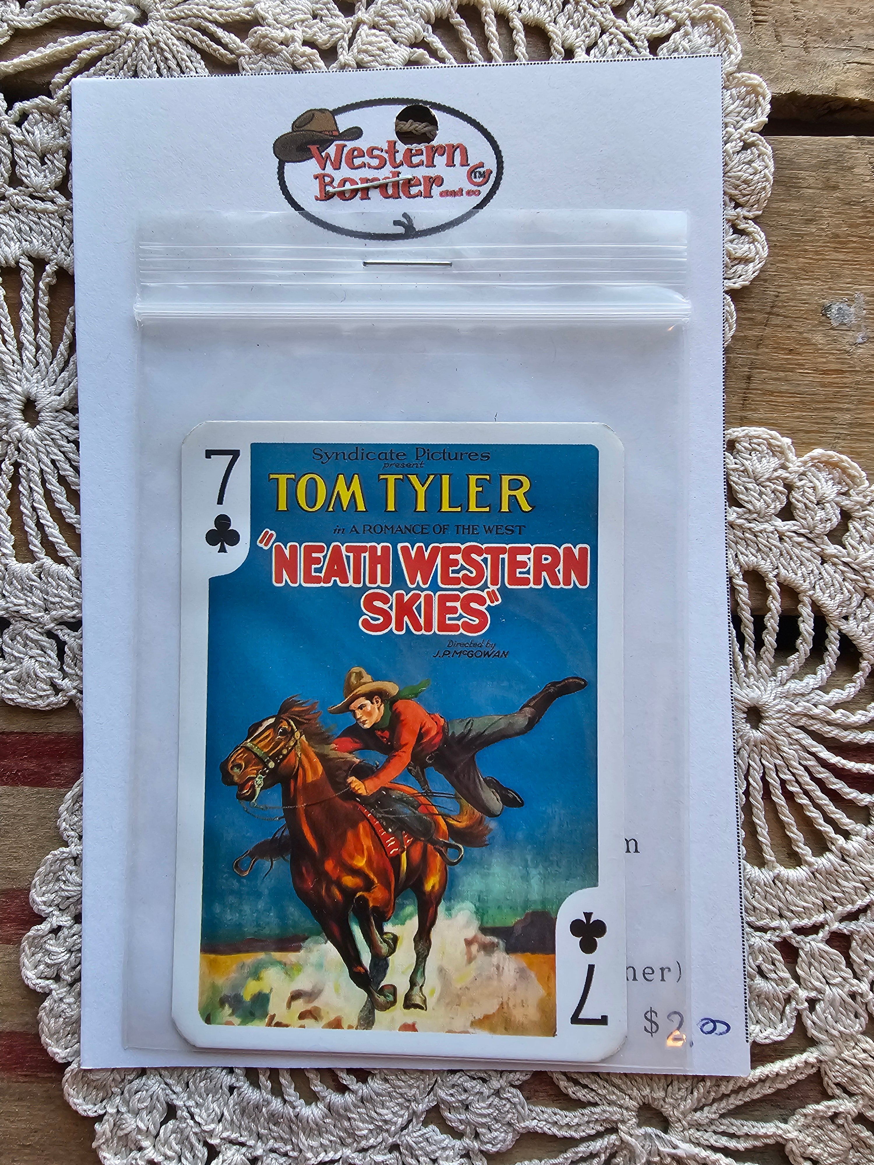 Designer Player Cards for Decoration on any Hats (Neath Western Skies)