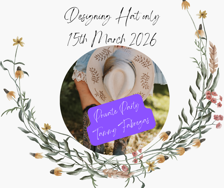 Hat Designing 15th March with Tammy Fabregas (Cannot be used with any coupons) (Copy)