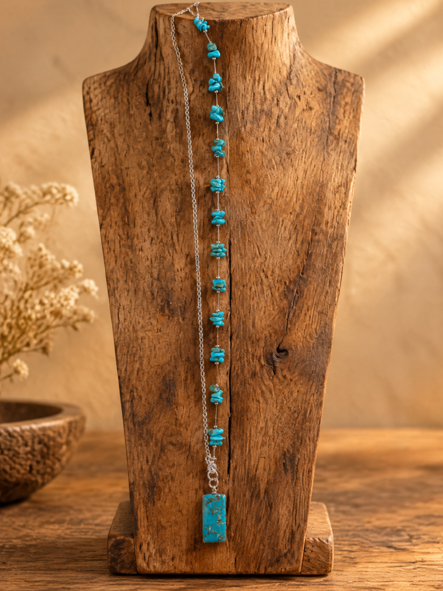 Turquoise Floating Necklace - Designed by Caroline Riepler
