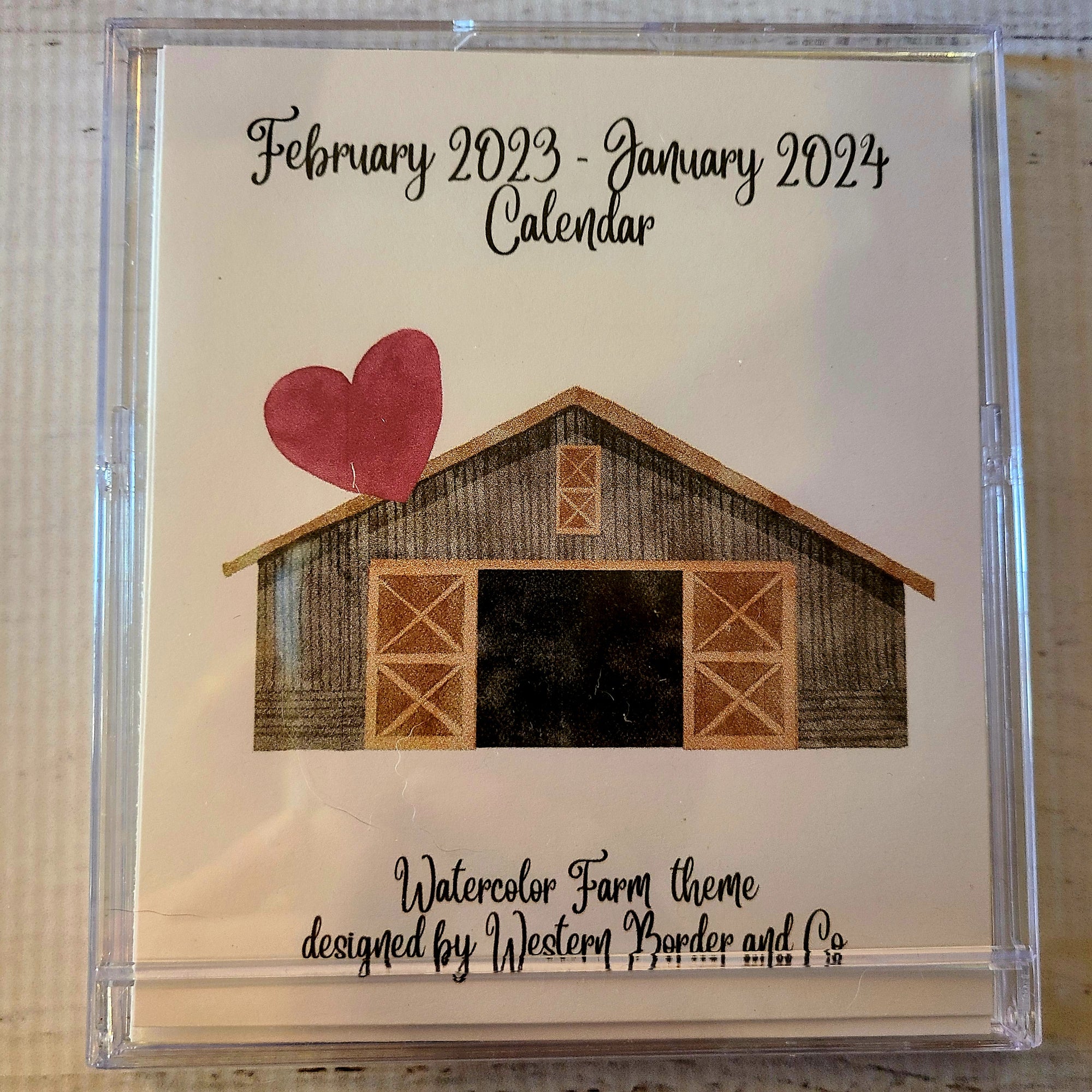 Farm Theme Watercolor CD Calendar