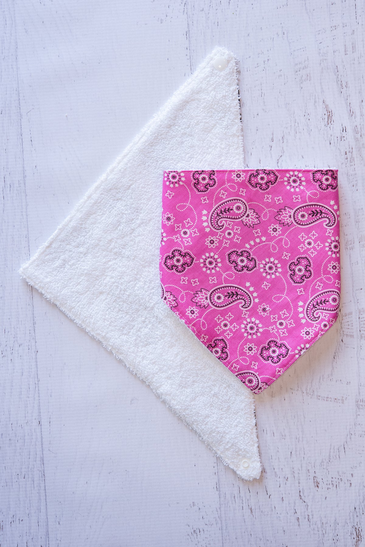 Paisley Pink Bandana Bib - Western Border and Co
