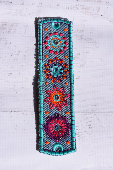 Sassy Cowgirl embroidered fabric bracelet - Western Border and Co