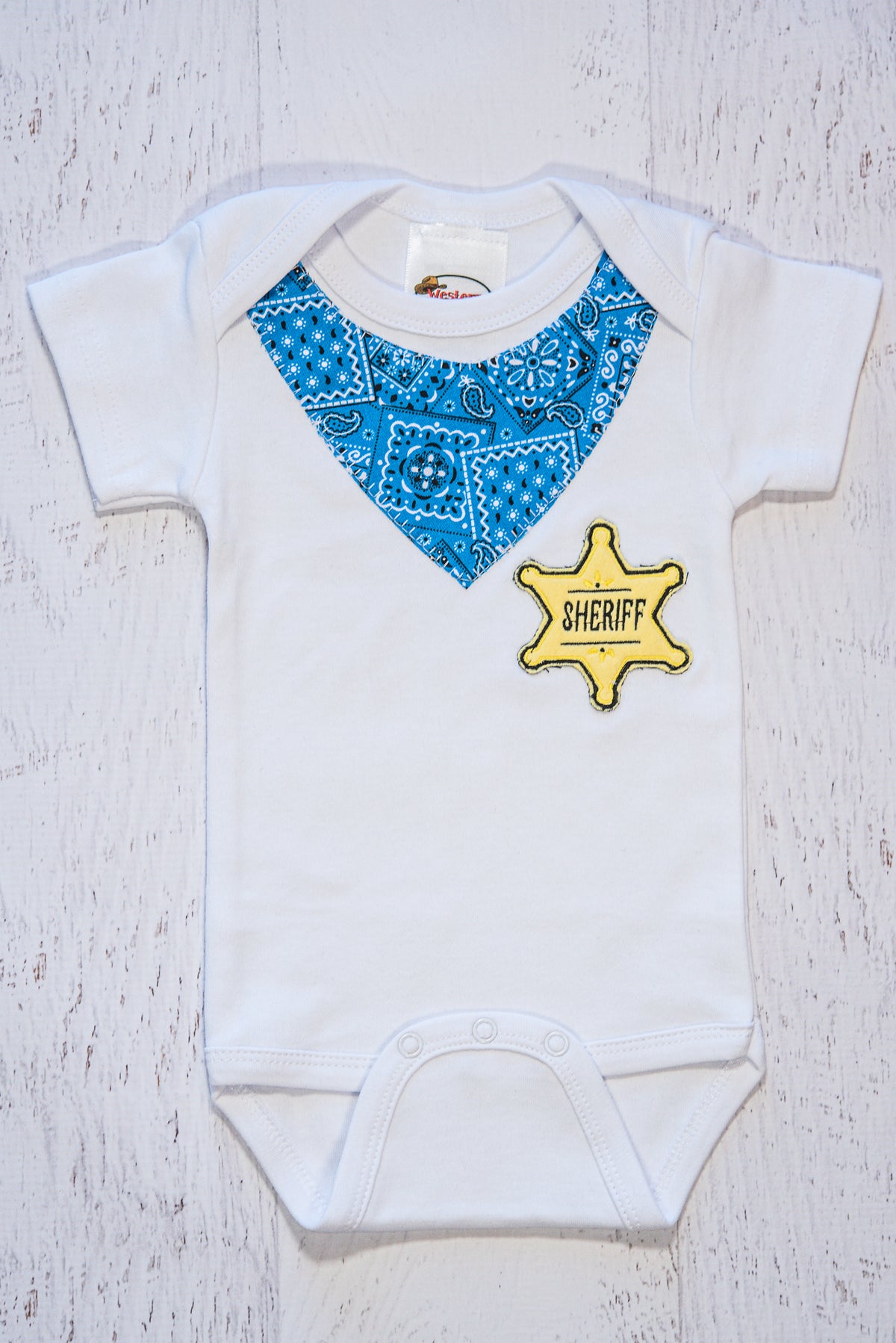 Sheriff Boy Creeper with Blue Bandanna - Western Border and Co