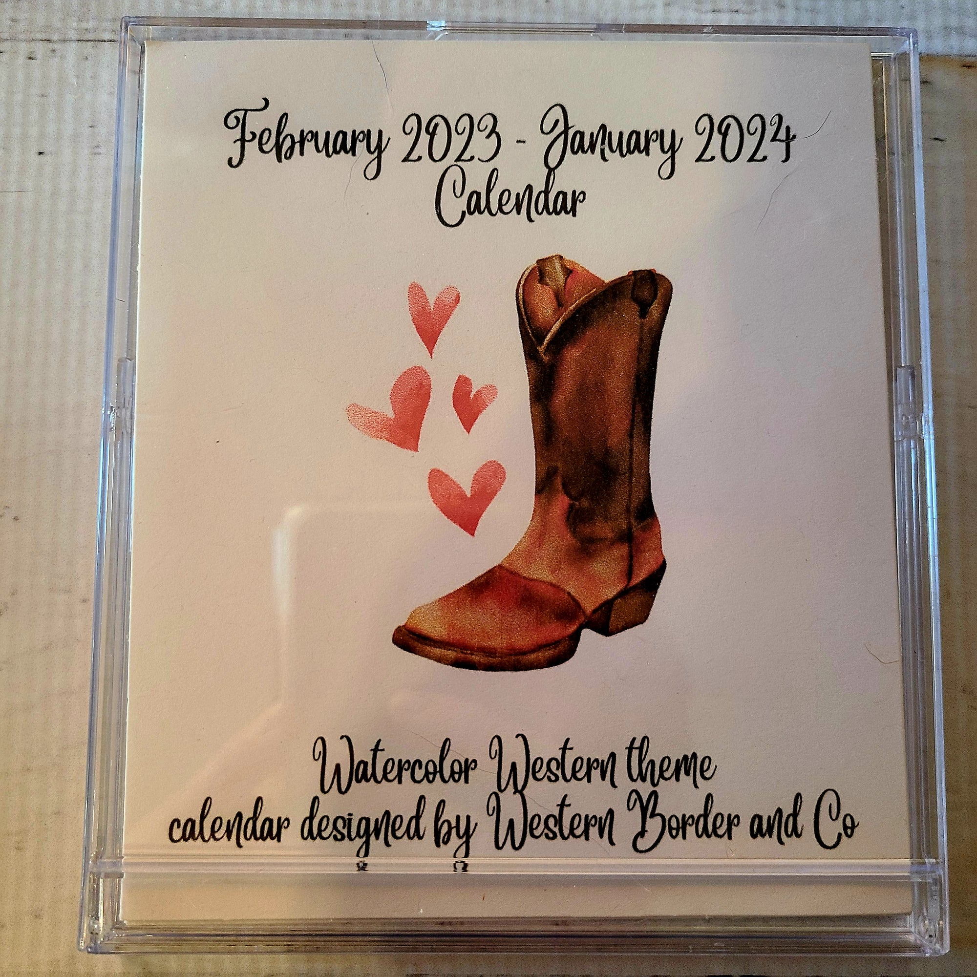 Western Theme Watercolor CD Calendar